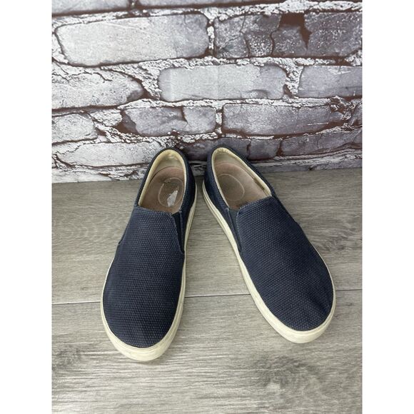 Birkenstock Oswego Midnight Blue Canvas Suede Slip On Shoes Women Sz 38EU/7.5M - Picture 14 of 16